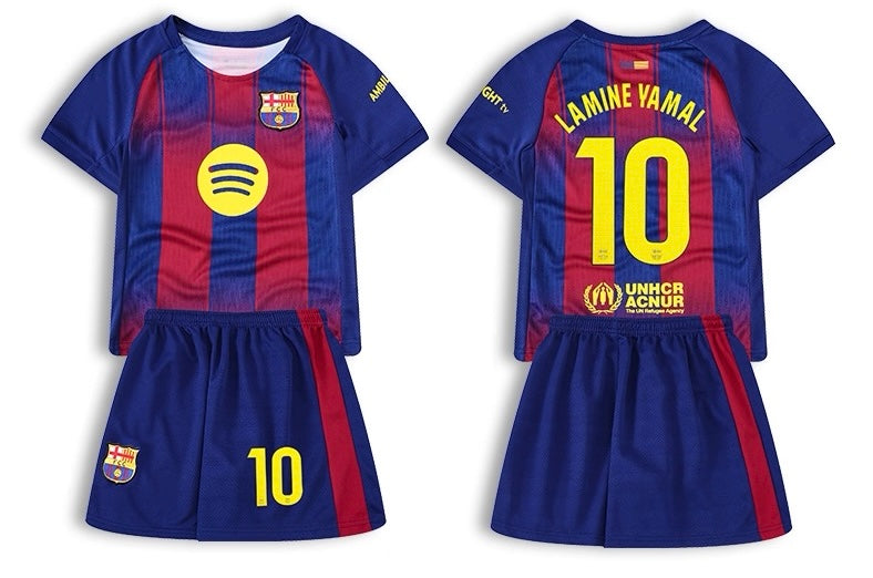 Barcalona 25/26 Football Home Kit - Kids - kids football kits - price of Barcalona Football 25/26 Home Kit - Kids in Pakistan - football kits - lamine yamal kit in pakistan