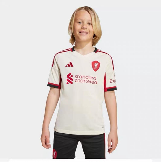 Liverpool 25/26 away kit - kids football kits - price of Liverpool Football 25/26 Home Kit - Kids in Pakistan - football kits - Salah kit in pakistan
