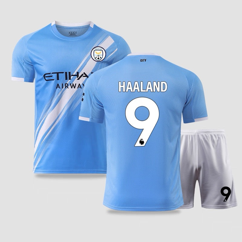 Manchester City Football 25/26 Home Kit - Kids - kids football kits - price of Manchester City Football 25/26 Home Kit - Kids in Pakistan - football kits - erling haaland kit in pakistan